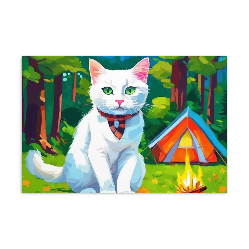 PugMug Custom White Companion Cat Postcard