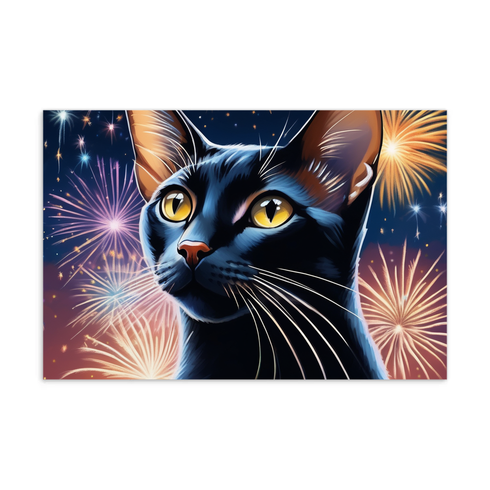 PugMug Custom Black Abyssinian Cat Postcard