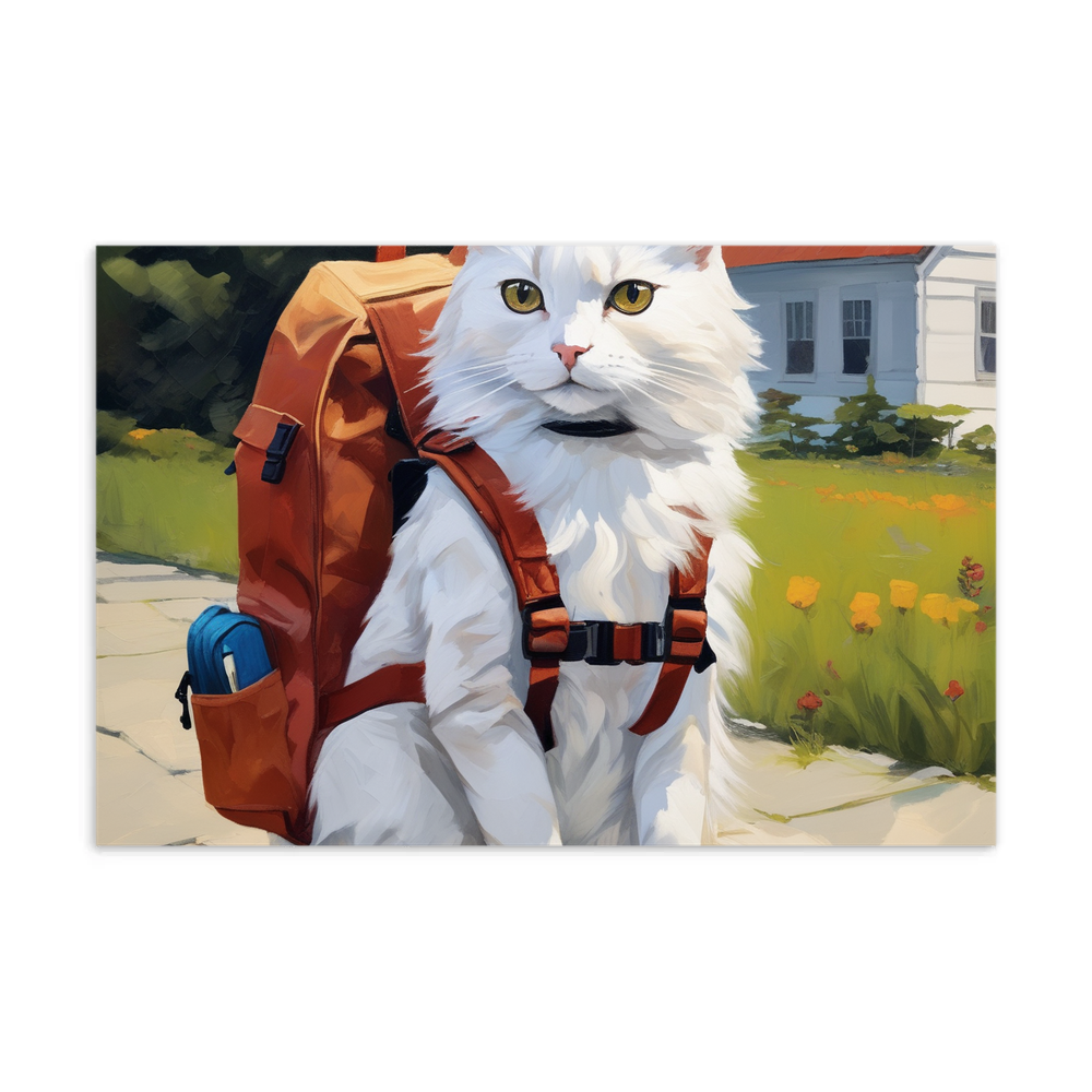 PugMug Custom White Companion Cat Postcard