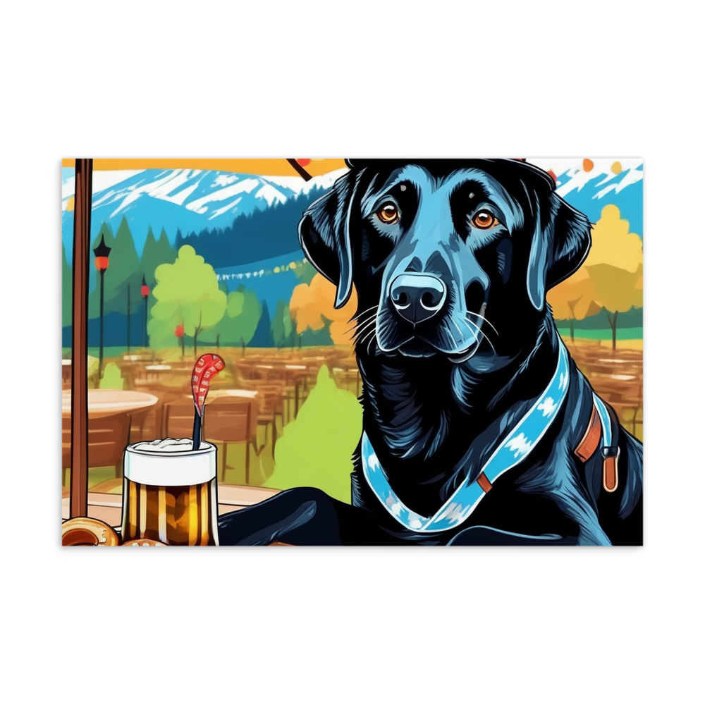 PugMug Custom Black Labrador Retriever Postcard
