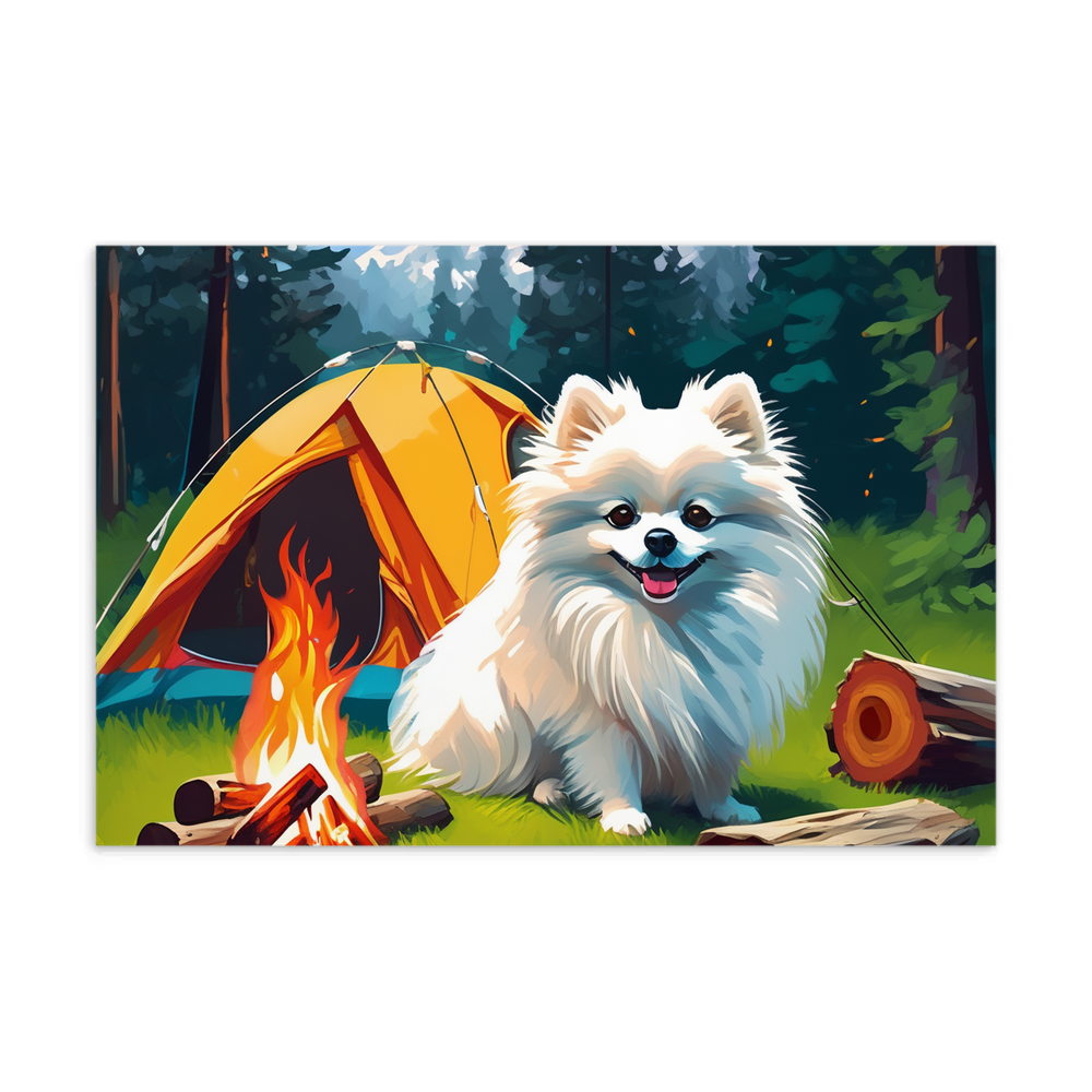 PugMug Custom White Pomeranian Postcard