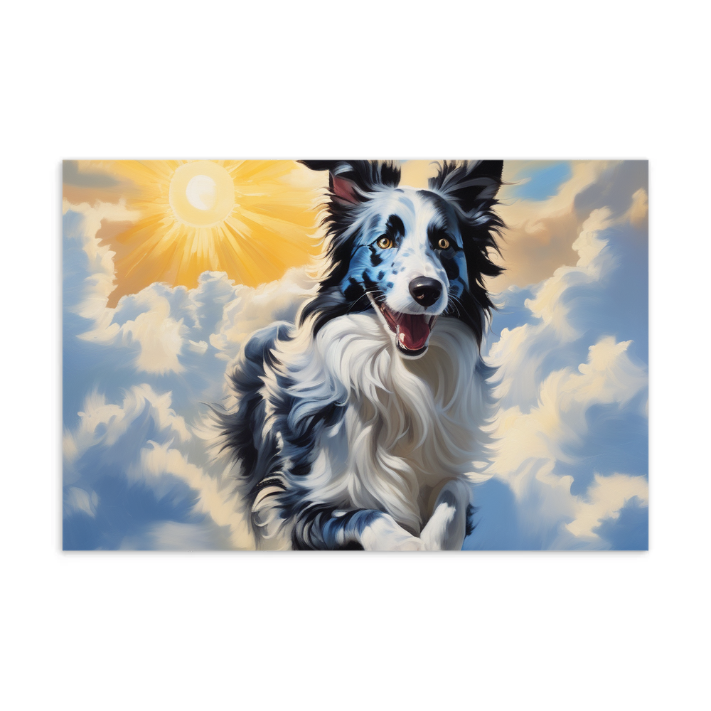 PugMug Custom Blue Merle Border Collie Postcard
