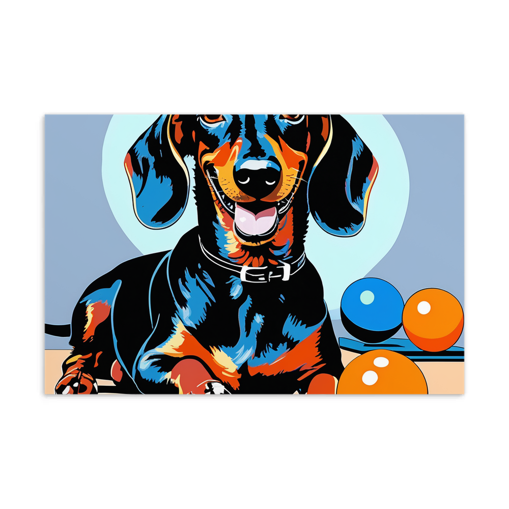 PugMug Custom Black Dachshund Postcard