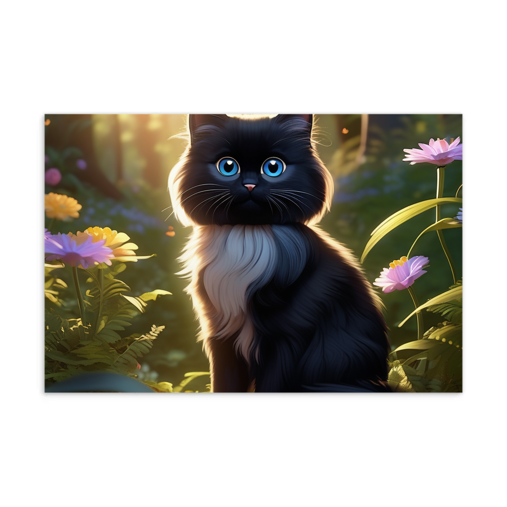PugMug Custom Black Ragdoll Cat Postcard