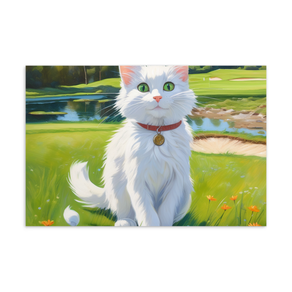 PugMug Custom White Companion Cat Postcard