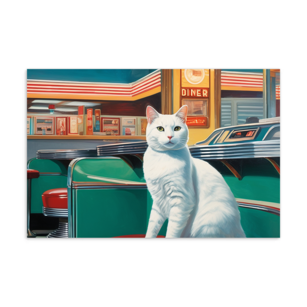 PugMug Custom White Companion Cat Postcard