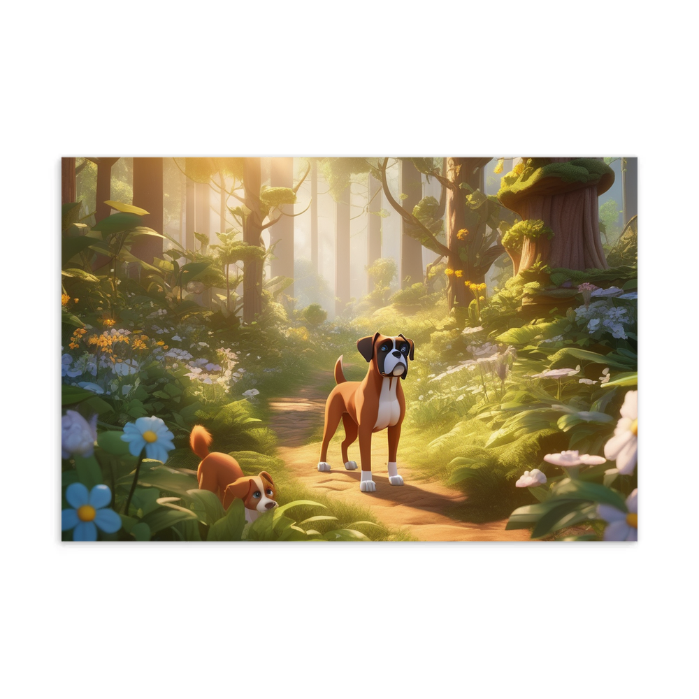 PugMug Custom Boxer Dog Postcard