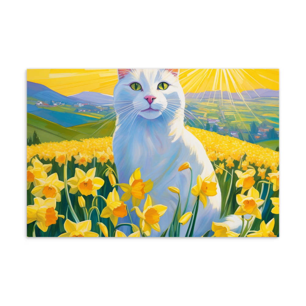 PugMug Custom White Companion Cat Postcard