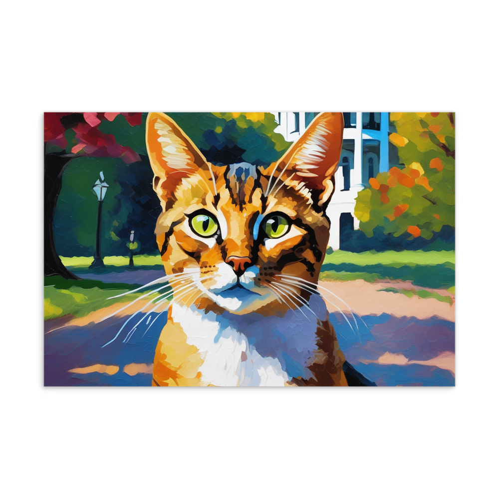 PugMug Custom Tabby Abyssinian Cat Postcard