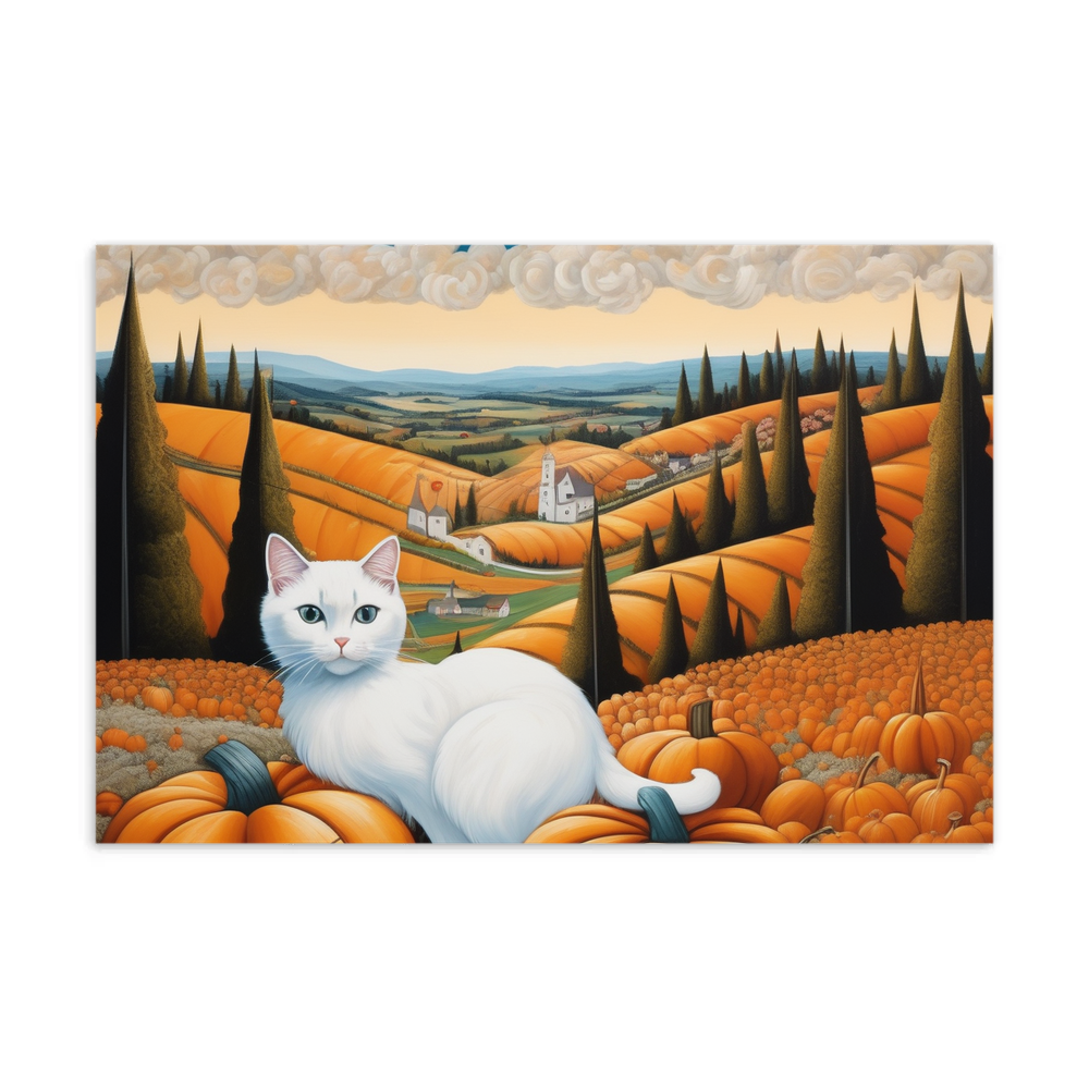 PugMug Custom White Companion Cat Postcard