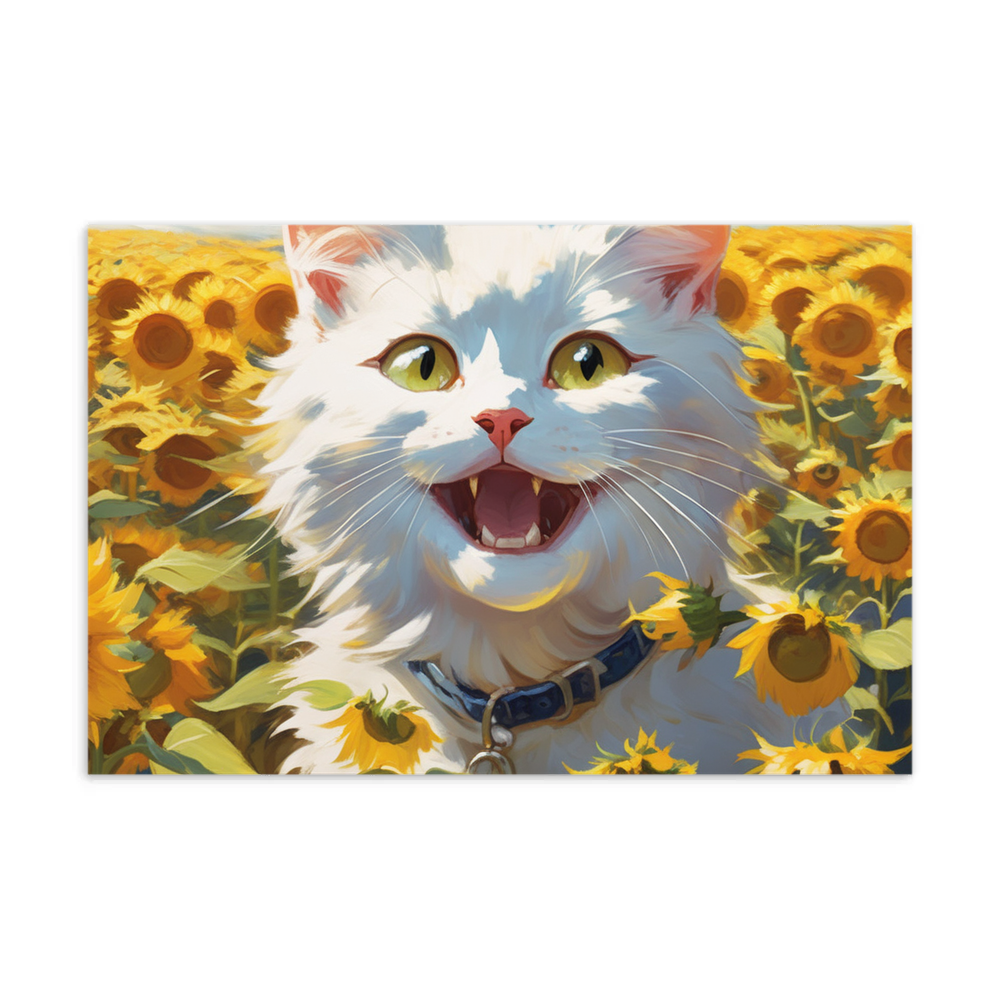 PugMug Custom White Companion Cat Postcard