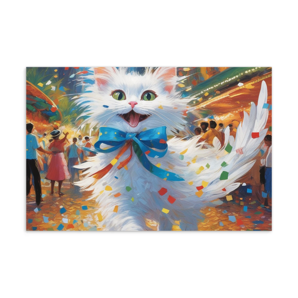 PugMug Custom White Companion Cat Postcard