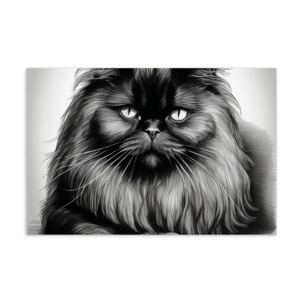 PugMug Custom Black Persian Cat Postcard