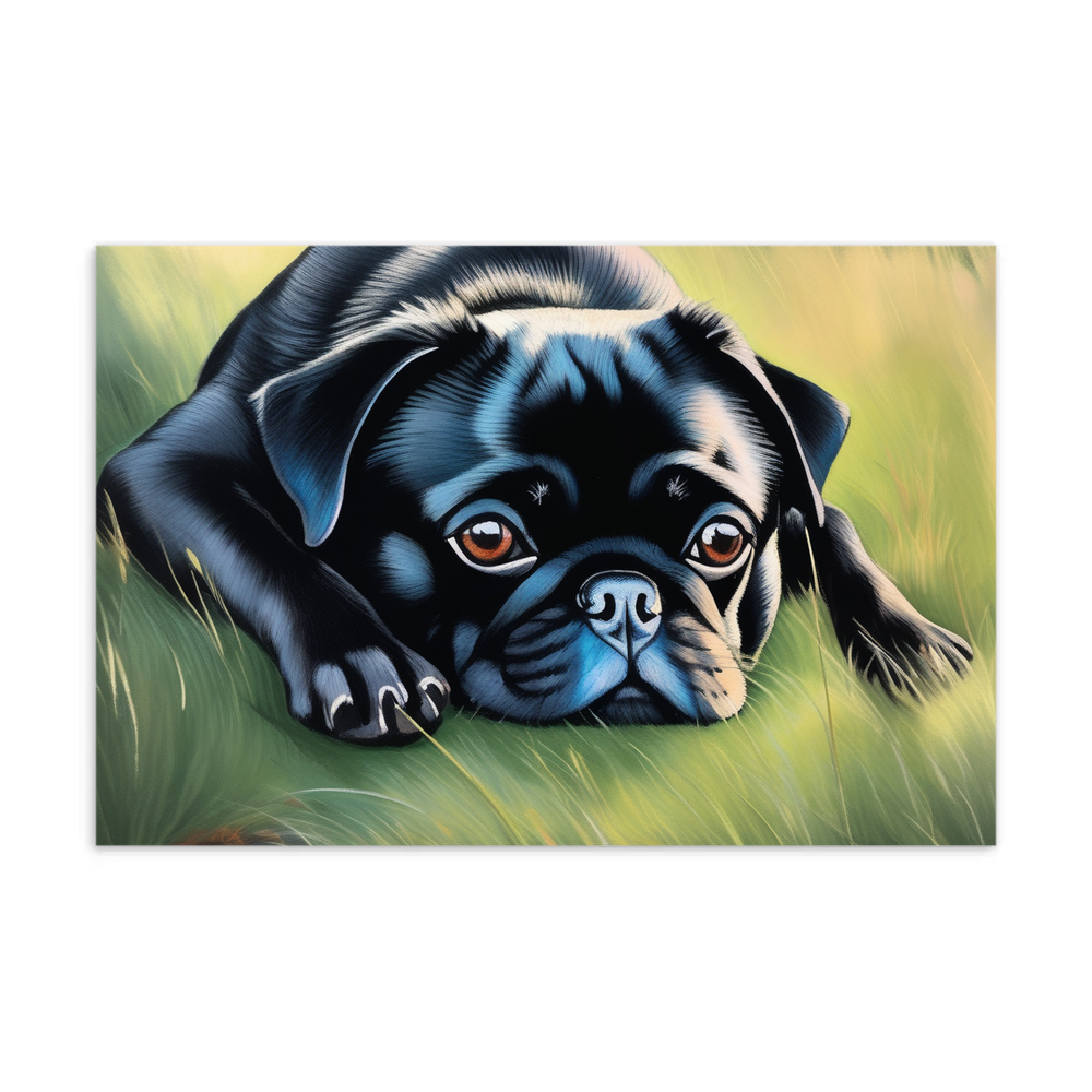 PugMug Custom Black Pug Postcard