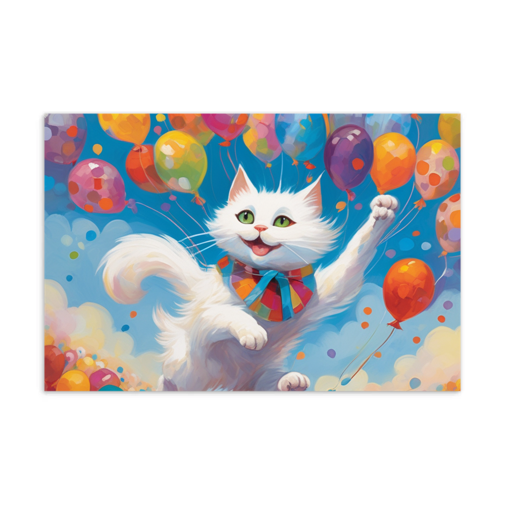 PugMug Custom White Companion Cat Postcard