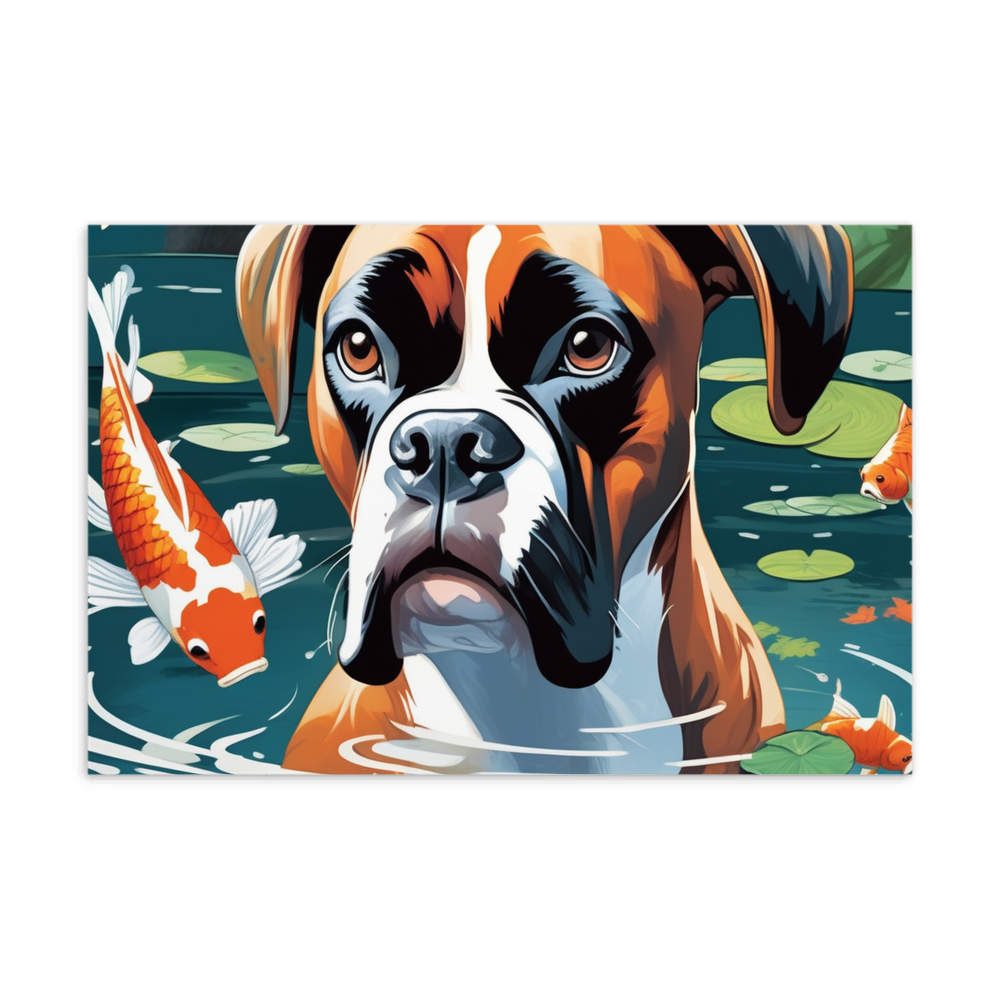 PugMug Custom Boxer Dog Postcard