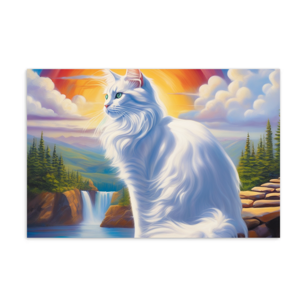 PugMug Custom White Maine Coon Cat Postcard