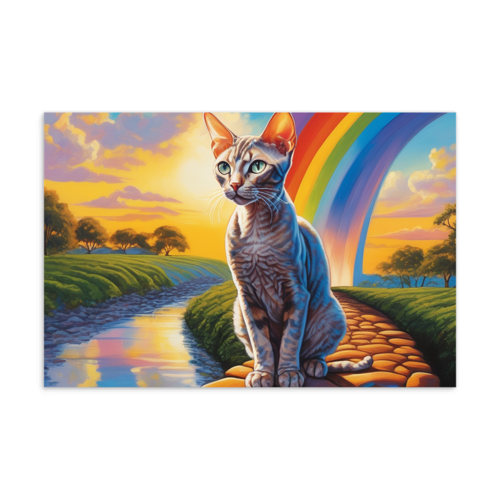 PugMug Custom Tabby Devon Rex Cat Postcard