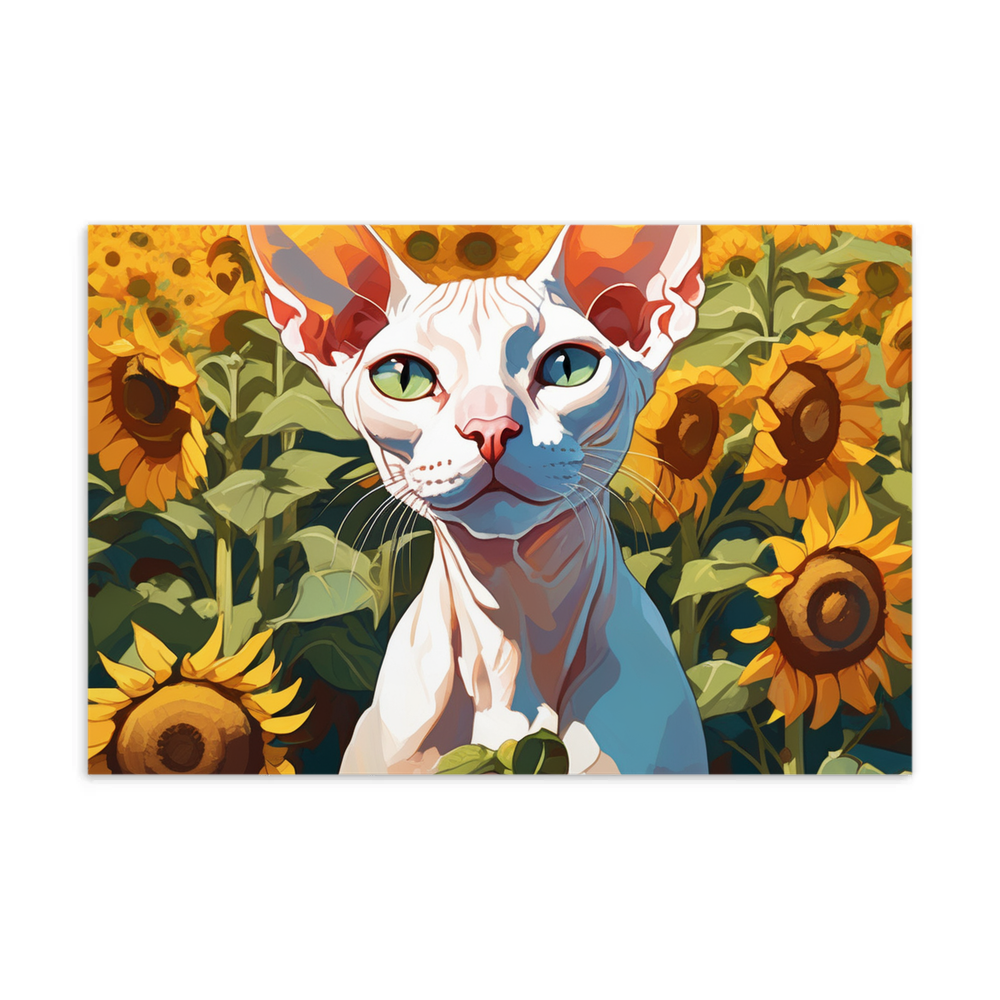 PugMug Custom White Sphynx Cat Postcard