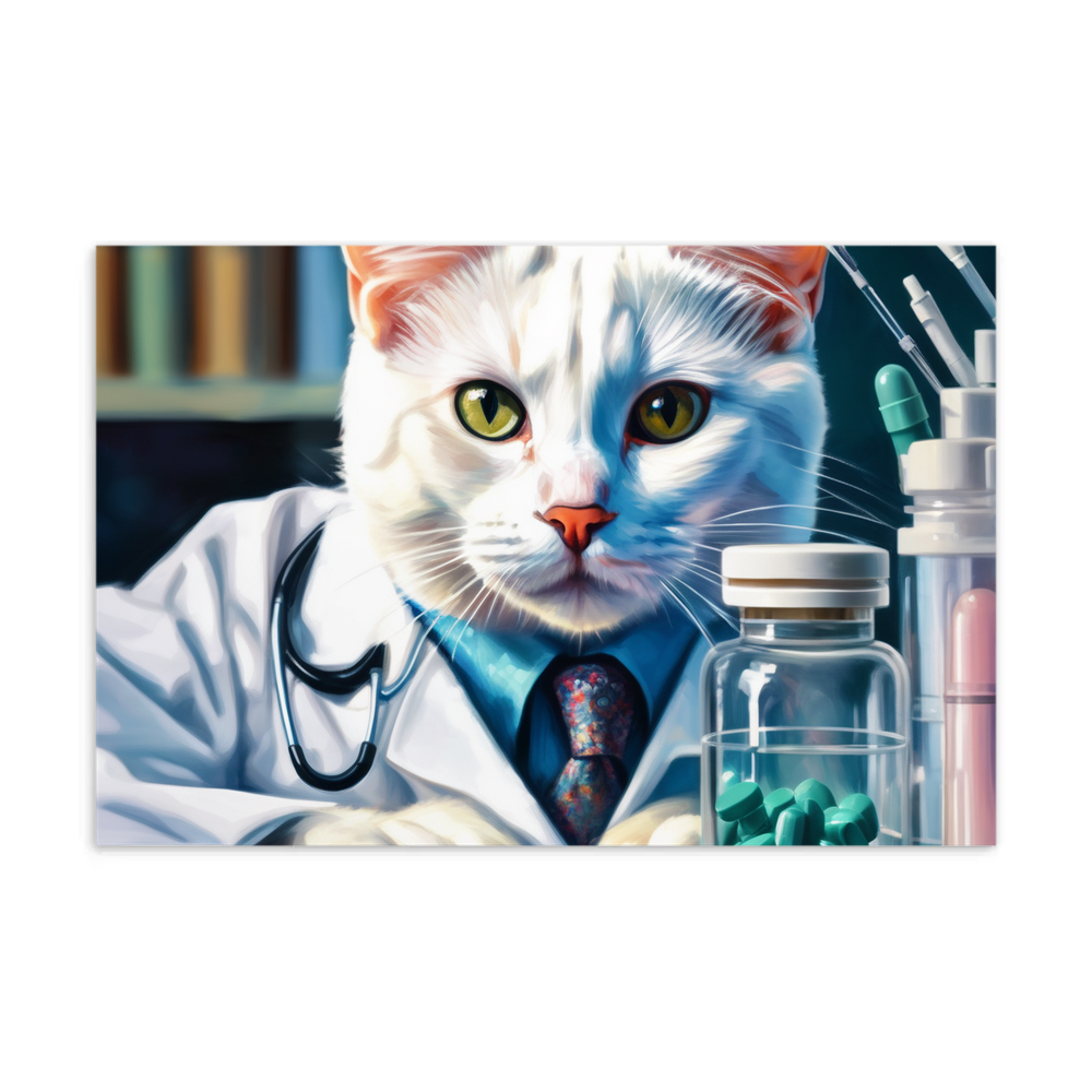 PugMug Custom White Companion Cat Postcard