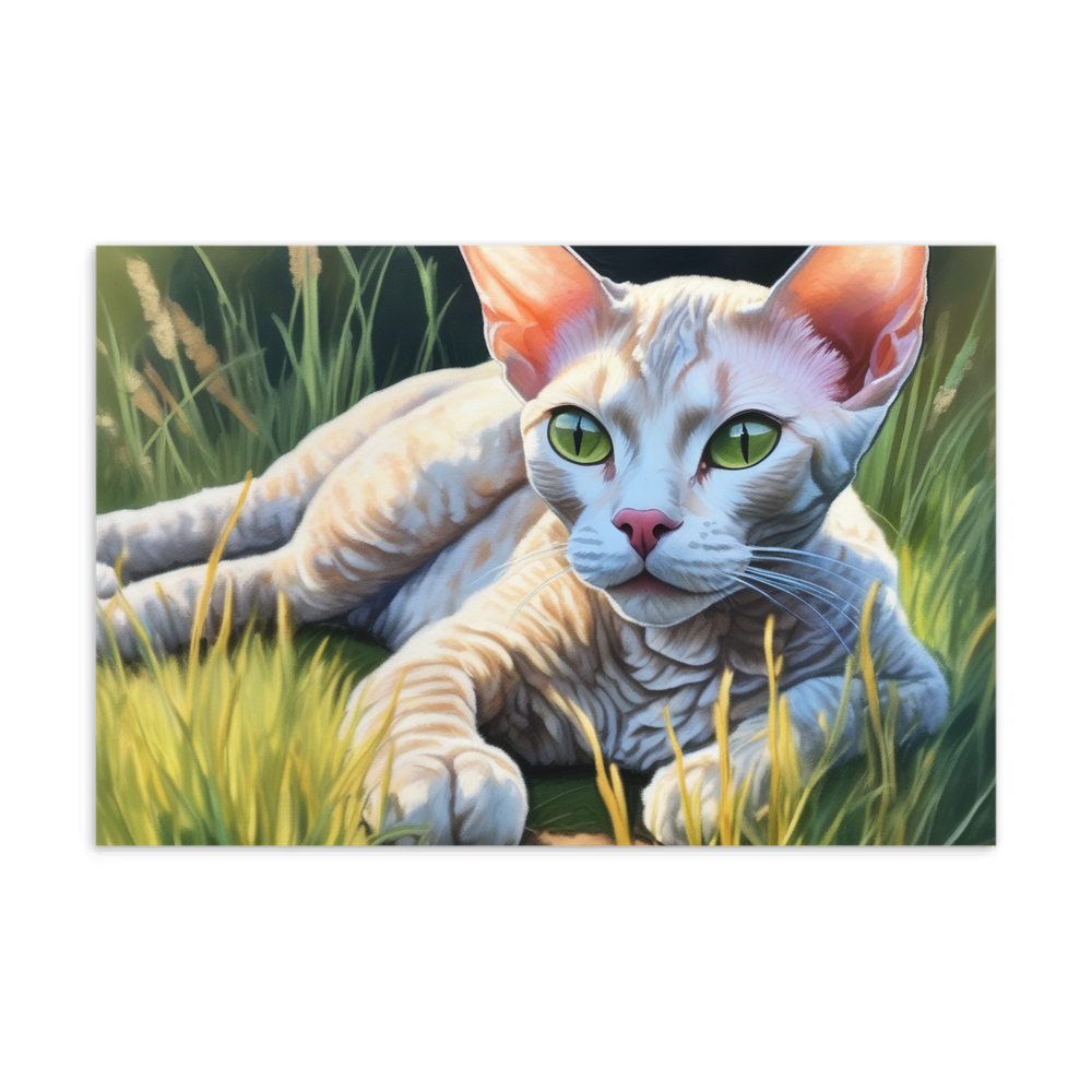 PugMug Custom Tabby Devon Rex Cat Postcard