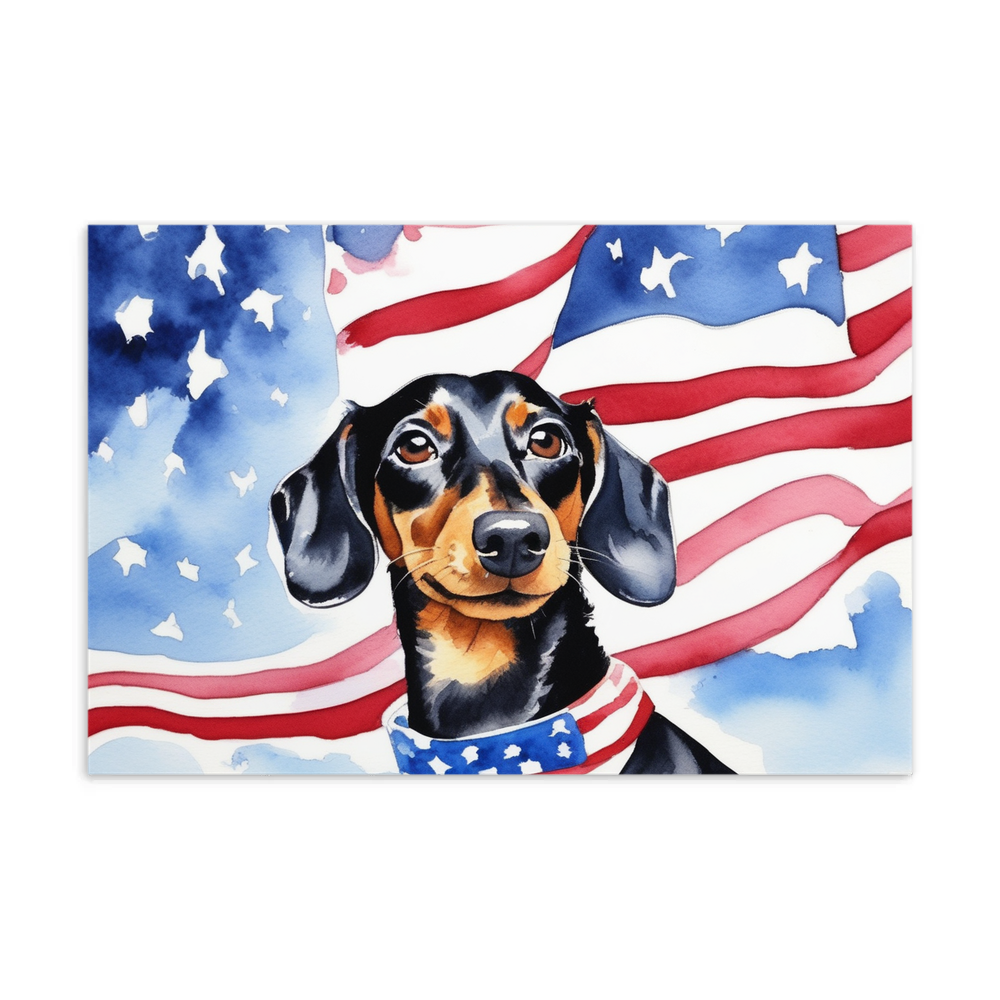 PugMug Custom Black Dachshund Postcard