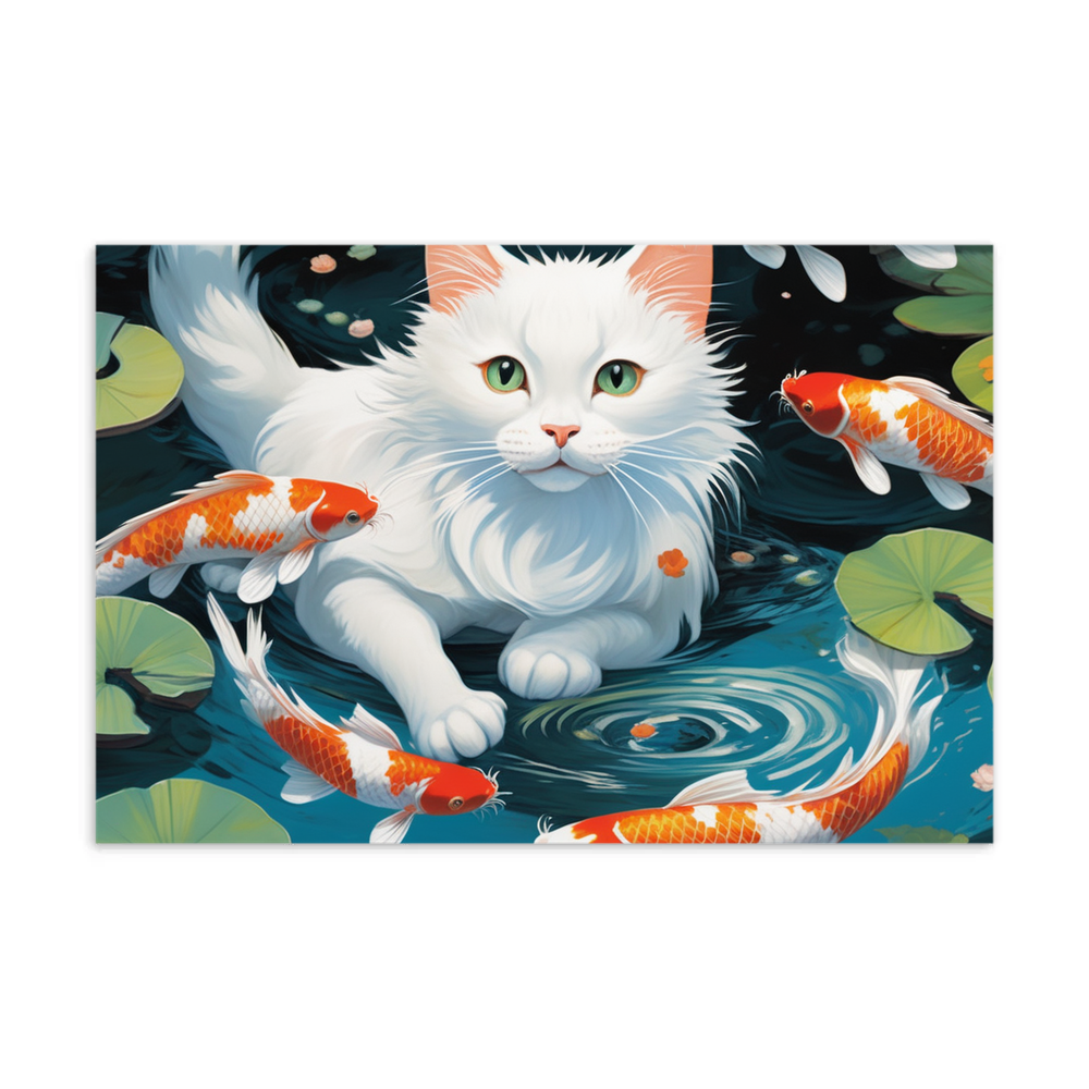 PugMug Custom White Companion Cat Postcard