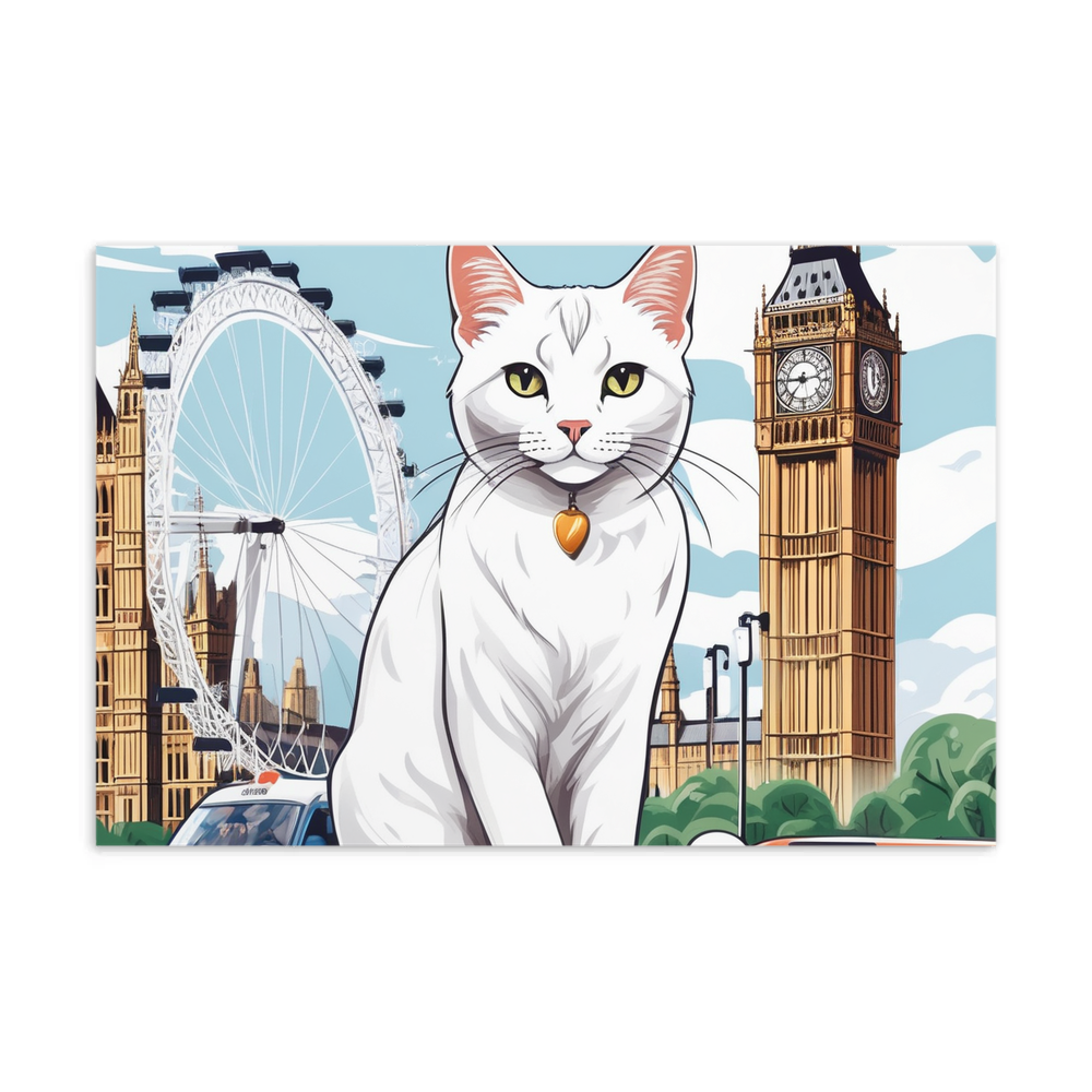 PugMug Custom White Companion Cat Postcard