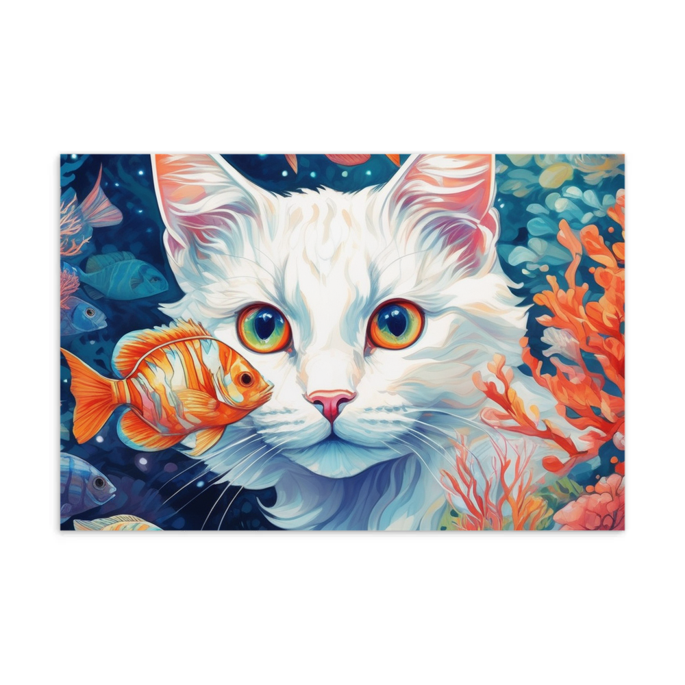 PugMug Custom White Companion Cat Postcard