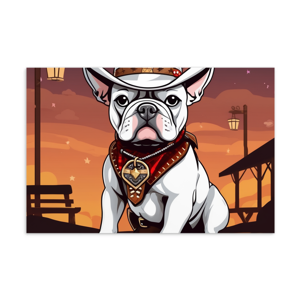 PugMug Custom White French Bulldog Postcard