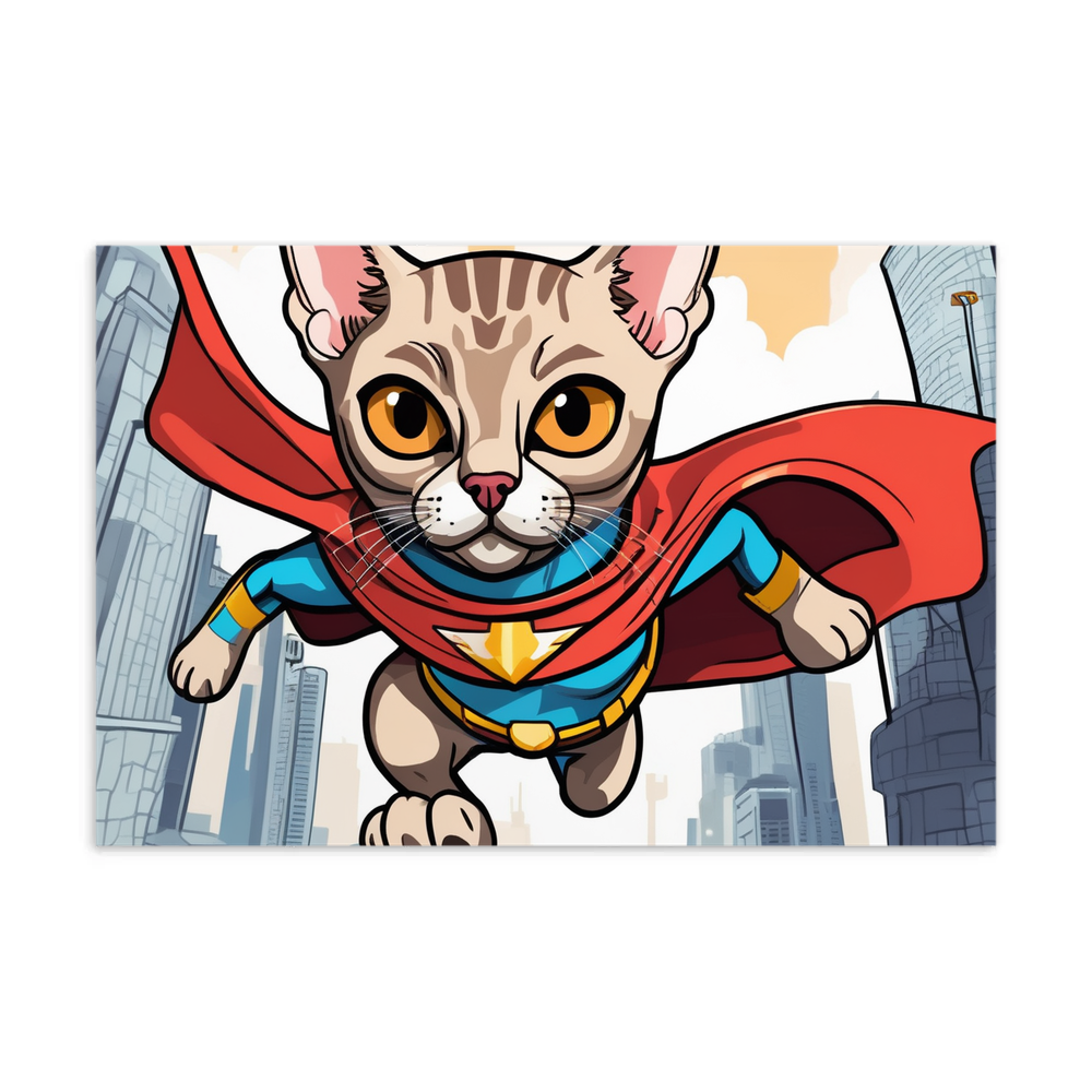 PugMug Custom Tabby Devon Rex Cat Postcard