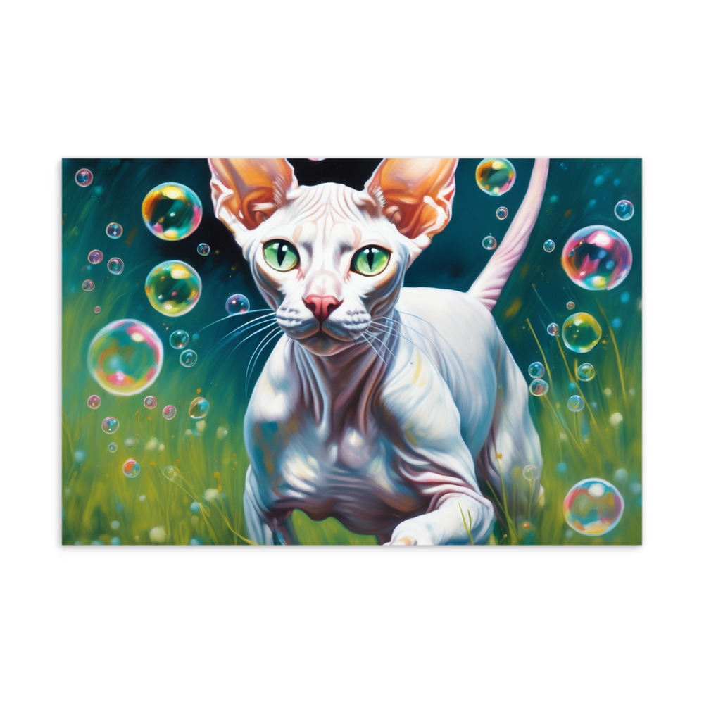 PugMug Custom White Sphynx Cat Postcard