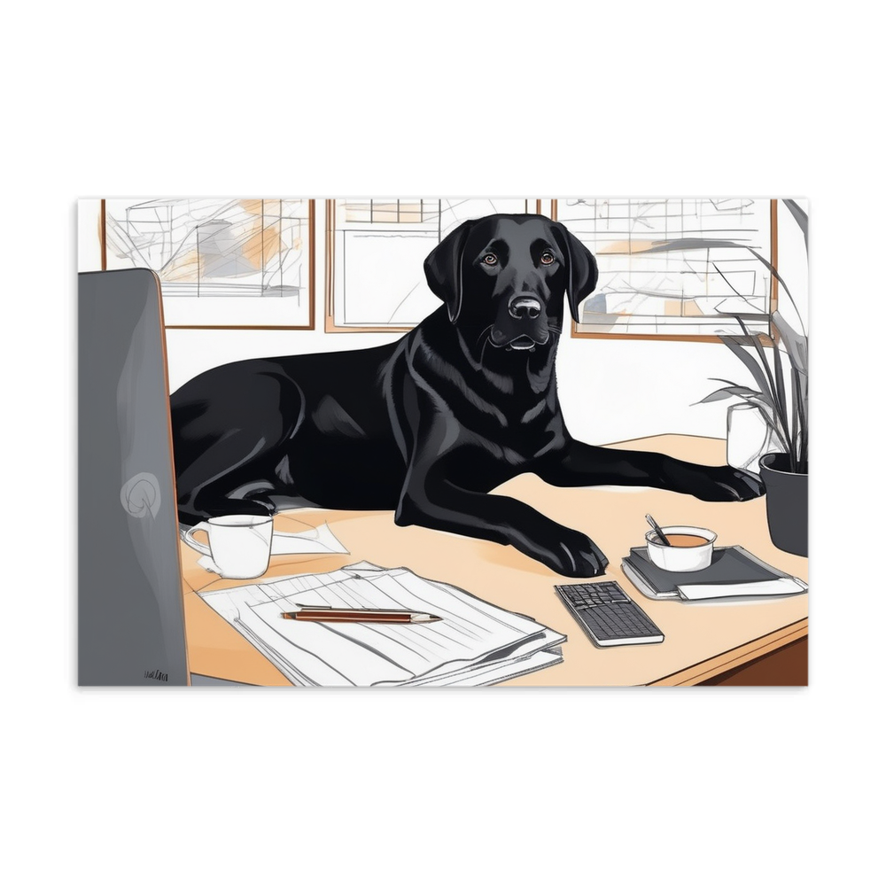 PugMug Custom Black Labrador Retriever Postcard