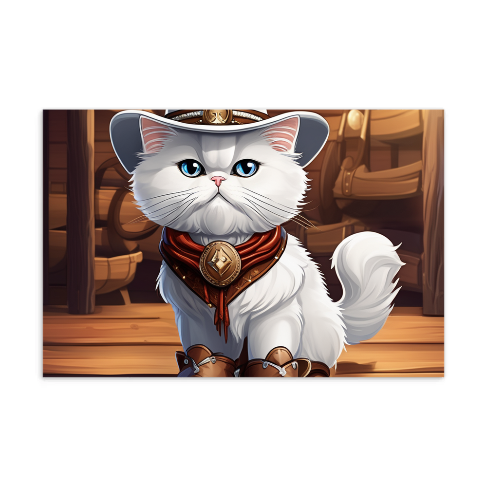 PugMug Custom White Persian Cat Postcard