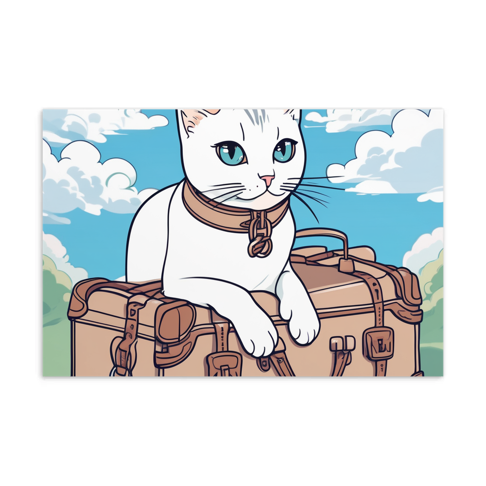 PugMug Custom White Companion Cat Postcard