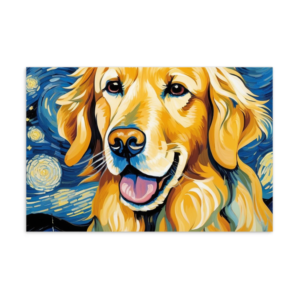 PugMug Custom Golden Retriever Postcard