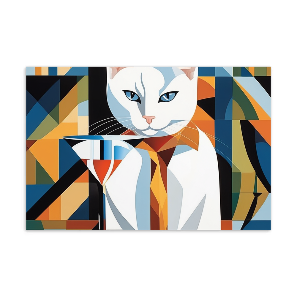 PugMug Custom White Companion Cat Postcard