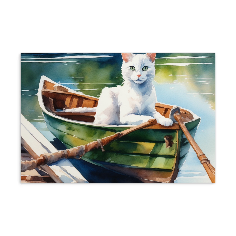 PugMug Custom White Companion Cat Postcard