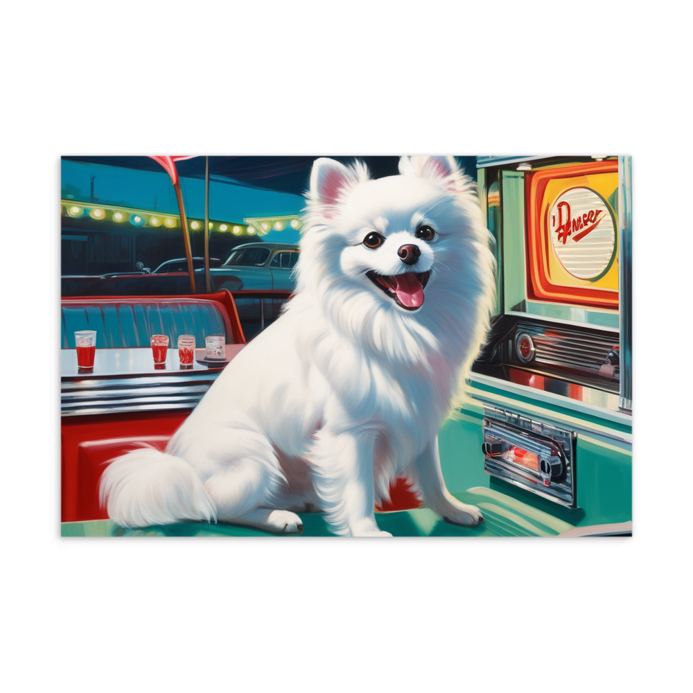 PugMug Custom White Pomeranian Postcard