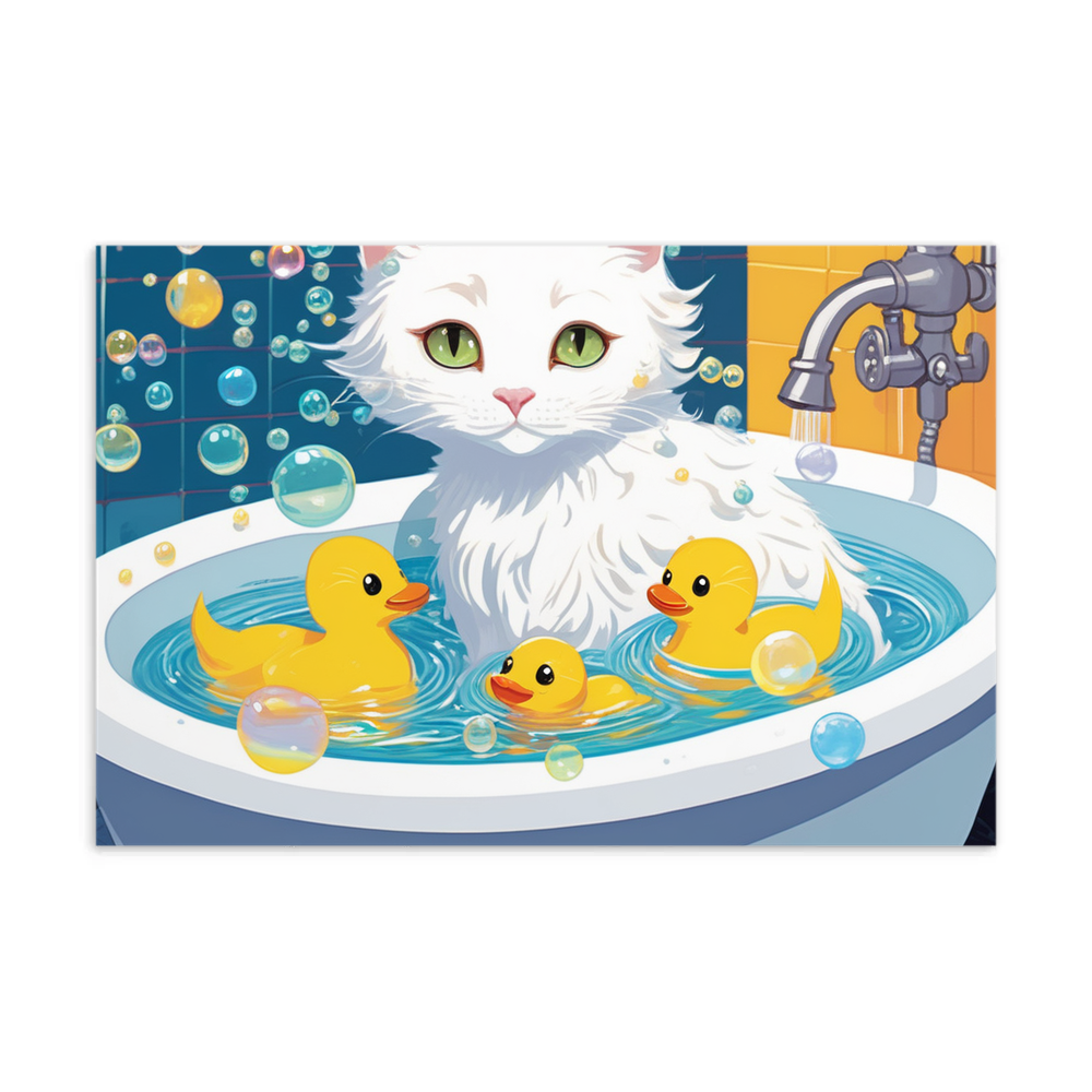 PugMug Custom White Companion Cat Postcard