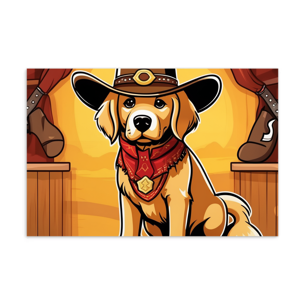 PugMug Custom Golden Retriever Postcard