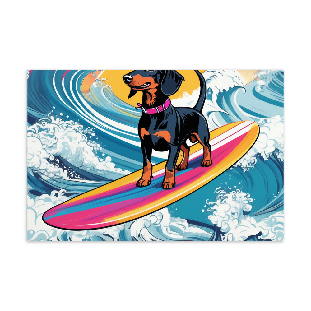 PugMug Custom Black Dachshund Postcard