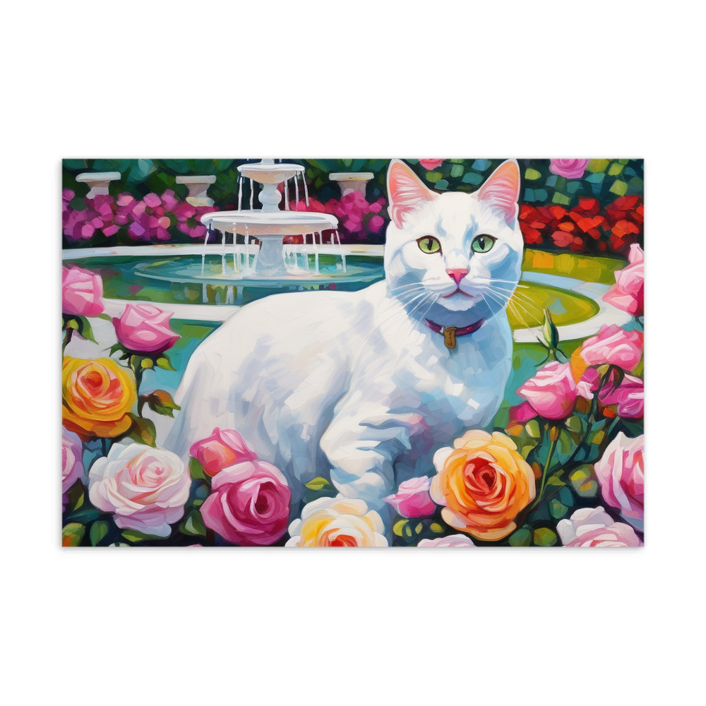 PugMug Custom White Companion Cat Postcard