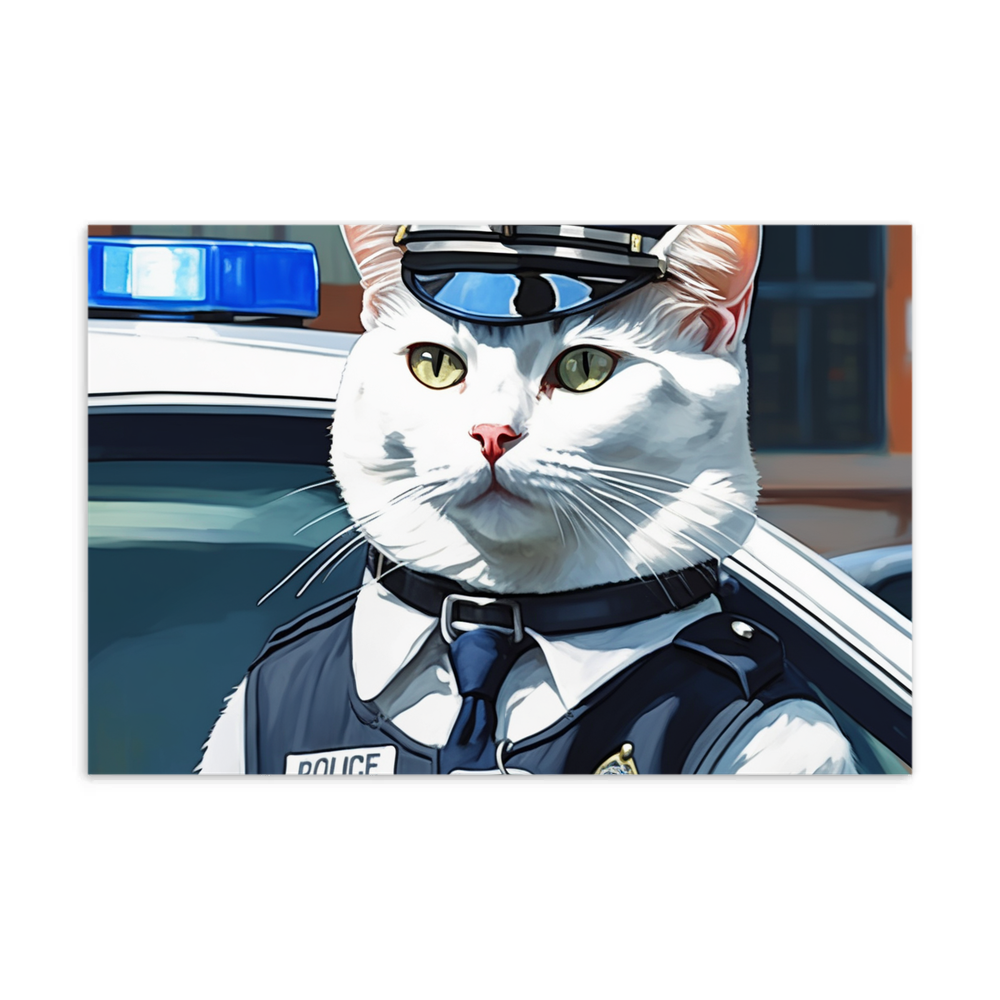 PugMug Custom White Companion Cat Postcard