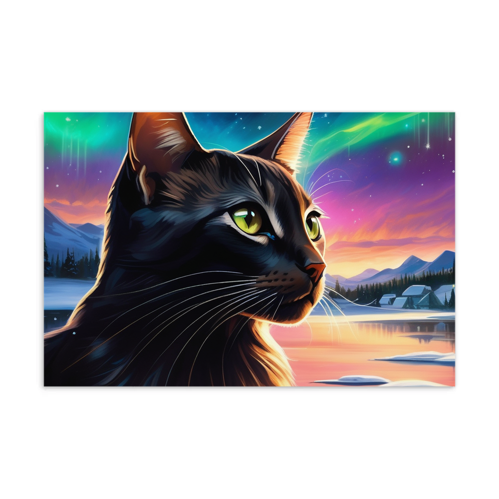 PugMug Custom Black Abyssinian Cat Postcard