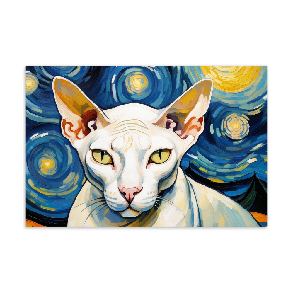 PugMug Custom White Sphynx Cat Postcard