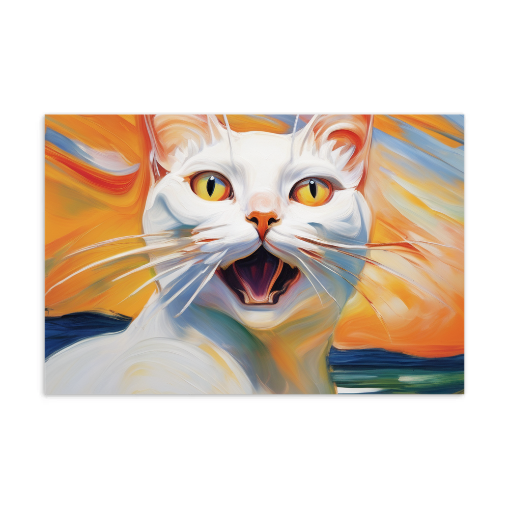 PugMug Custom White Companion Cat Postcard