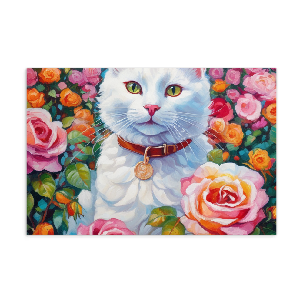 PugMug Custom White Companion Cat Postcard