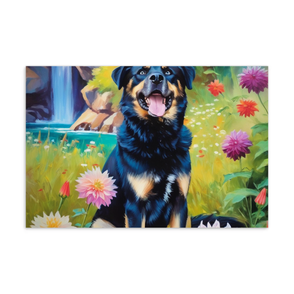 PugMug Custom Blue Postcard