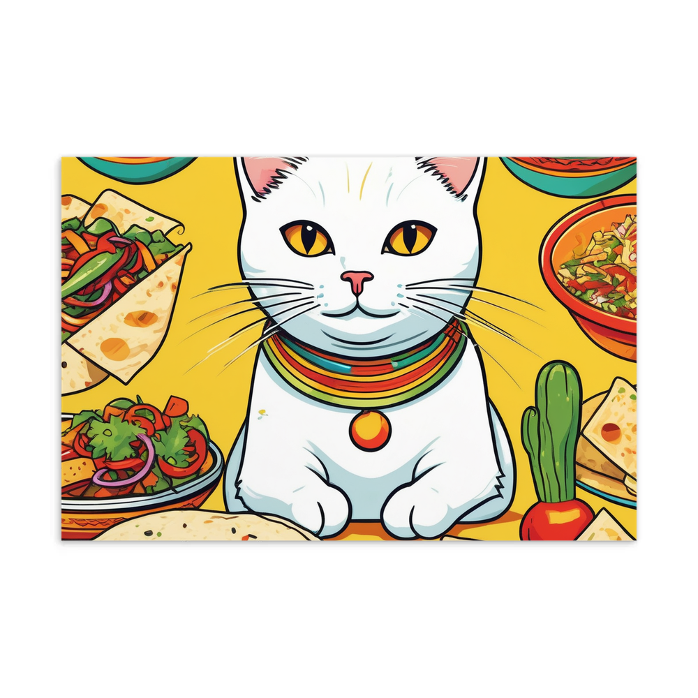 PugMug Custom White Companion Cat Postcard